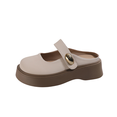 爆款增高配裙子玛丽珍穆勒鞋女春