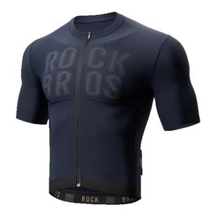 洛克兄弟骑行服短袖短裤套装男款公路山地自行车运动透气上衣夏季
