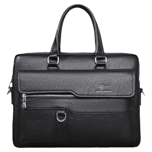 2025新款公务包男土商务休闲牛皮大容量手提包真皮简约男士斜挎包