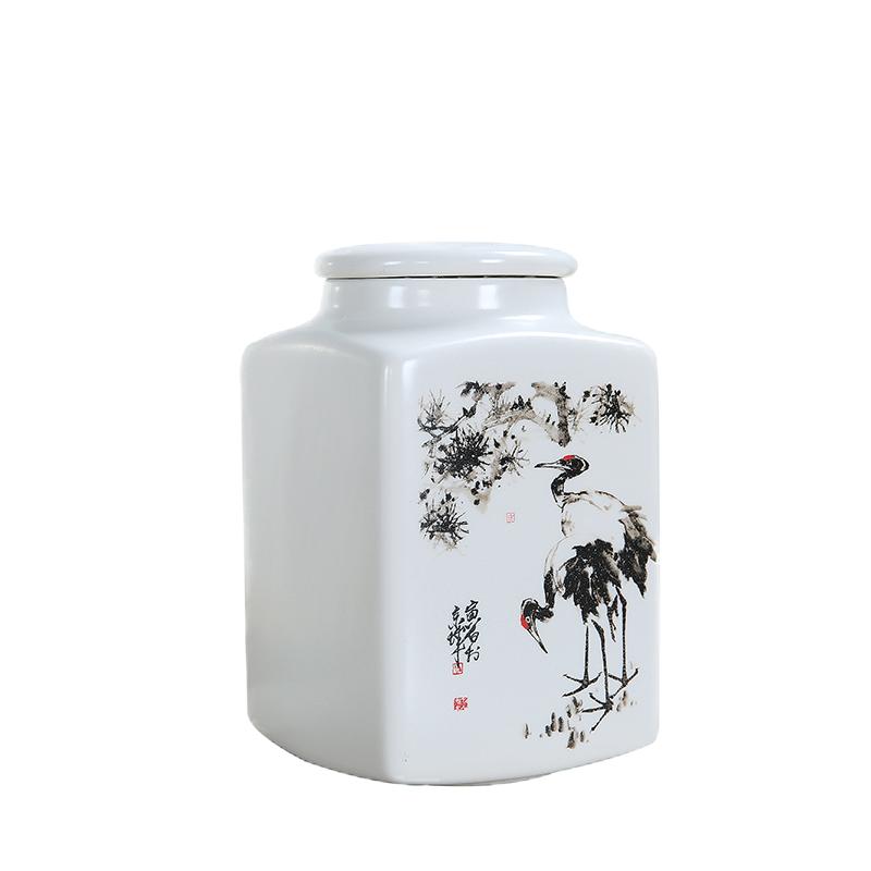 陶瓷茶叶罐大码半斤装密封存储罐