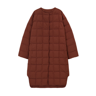 MRS Studios 90白鹅绒保暖轻盈无负担 无领田字格绗格减龄羽绒服