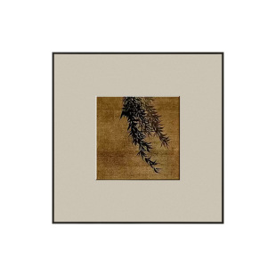 燕雀相贺 宋代美学新中式玄关装饰画原木风客厅书房暖居礼物挂画