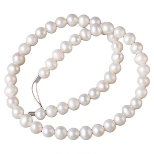 8A天然淡水无核珍珠散珠子手串女士手链diy手工水晶多宝妈妈项链