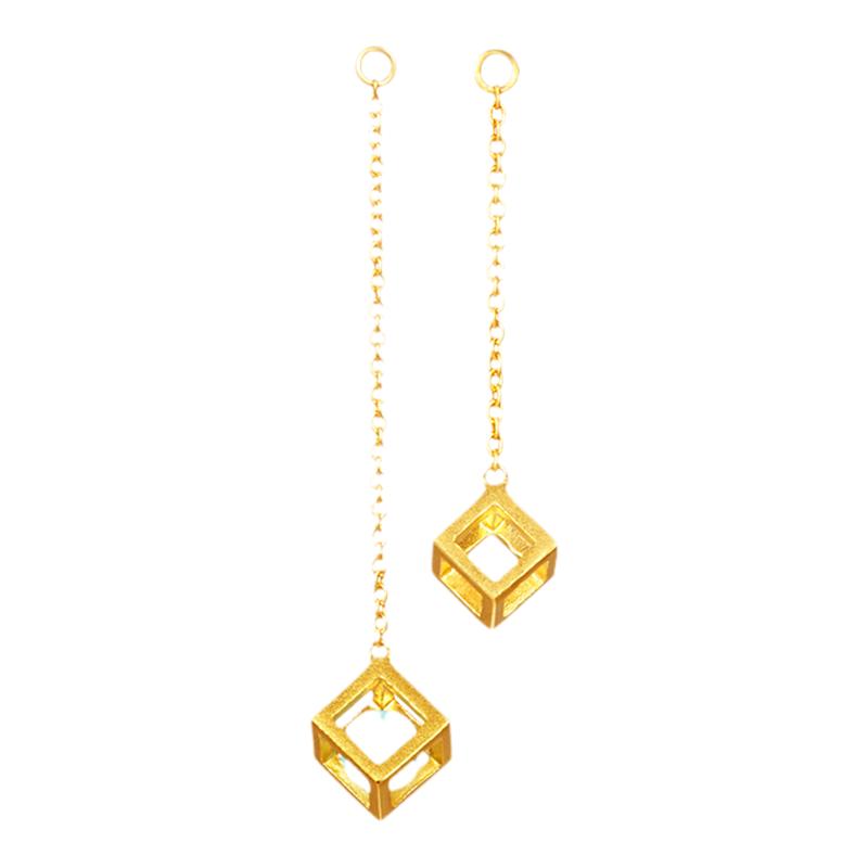 justgold金店时尚一款两戴耳环