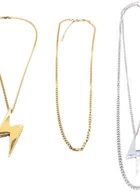 金色多层钛钢饰品项链刘逸云同款