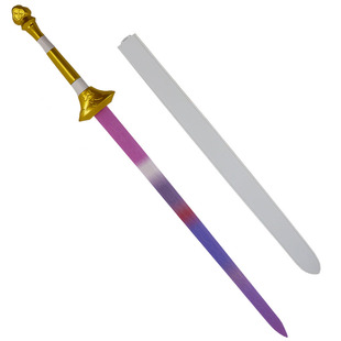 现货COSPLAY道具猎魔女团影视模型鲁米长剑背带软胶pu武器玩具剑