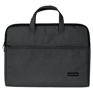 得力文件袋电脑包公文包帆布包a4手提袋资料袋商务拉链多层男办公包文件会议大容量收纳适用苹果macbookair女