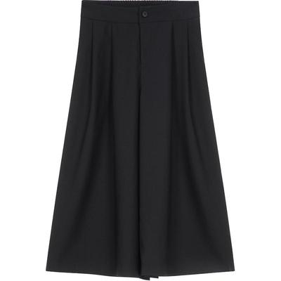 LAGOGO弹力舒适高腰显瘦阔腿裤