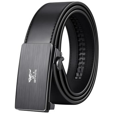 年轻人内穿式百搭风真皮自动扣