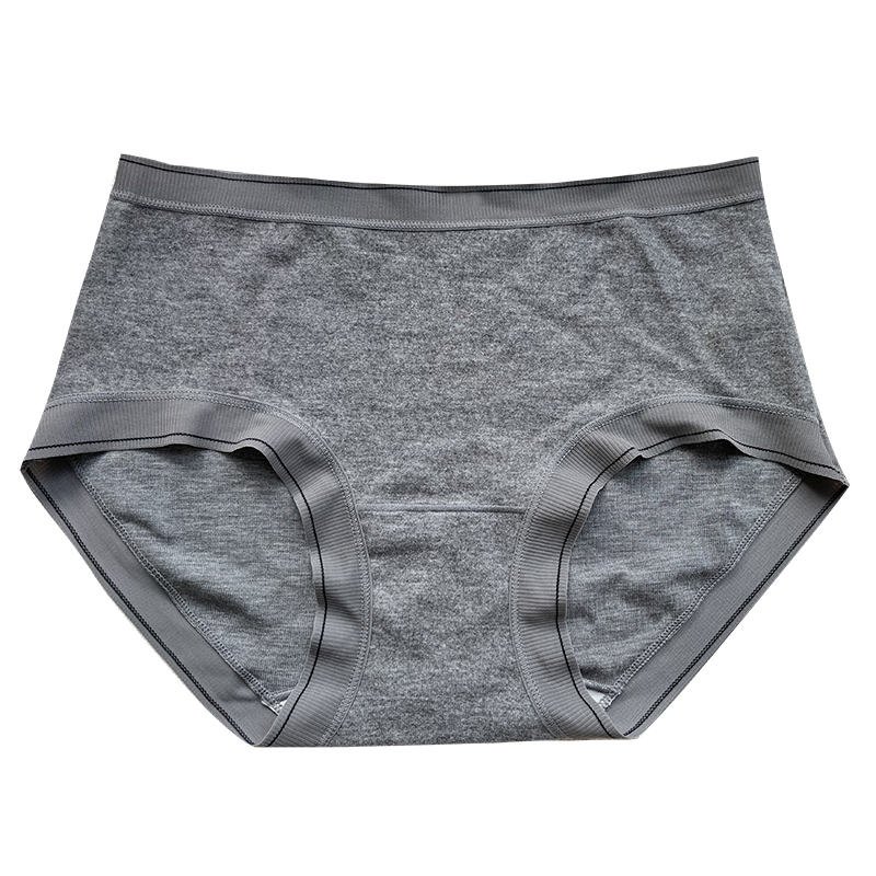 秋冬暖糯亲肤简约高级风磨毛羊绒透气纯棉底裆包臀中腰三角内裤女