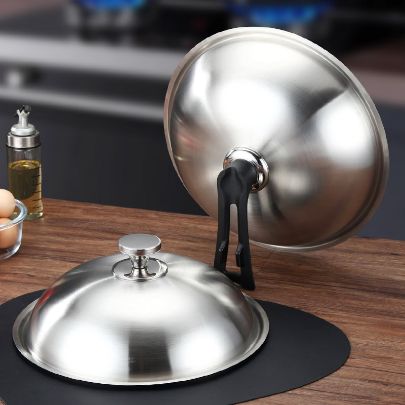 不锈钢锅盖家用厨房炒菜高拱盖通用30厘米加高32cm加厚34蒸锅盖子