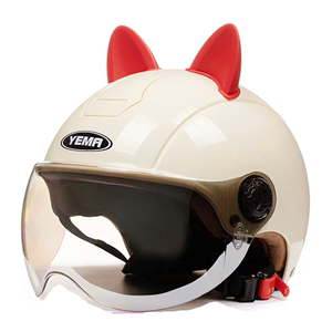 野马3C夏季电动摩托车头盔男女士四季防晒认证的电瓶车半盔安全帽