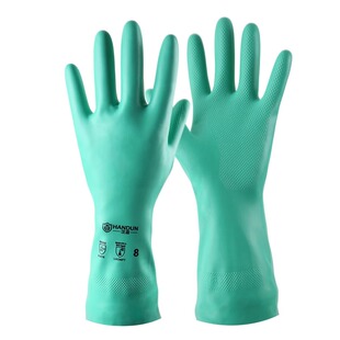 汉盾防腐蚀耐酸碱耐磨防滑实验室丁腈橡胶防水防油工业防化手套