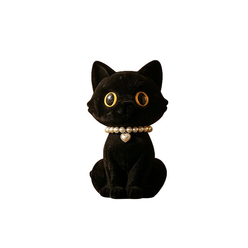 创意可爱黑猫陶瓷摆件送女友