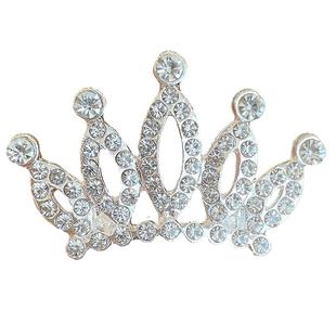 2025新款儿童高端皇冠头饰公主水钻发夹女童生日王冠小女孩发卡梳