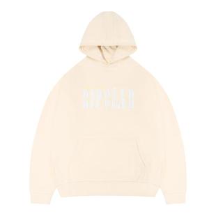 BIPOLAR秋季新款长袖涂鸦贴布连帽套头卫衣美式潮牌复古情侣外套