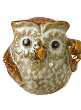 欧式可爱猫头鹰工艺品陶瓷摆件