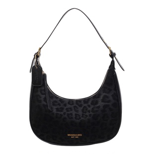 豹纹腋下包包女式2025新款潮秋冬时尚百搭单肩包高级感斜挎新月包