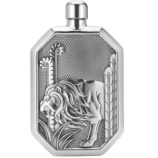 皇家雪兰莪纯手工锡制萨凡纳小酒壶便携户外瞪羚狮子迷你酒壶