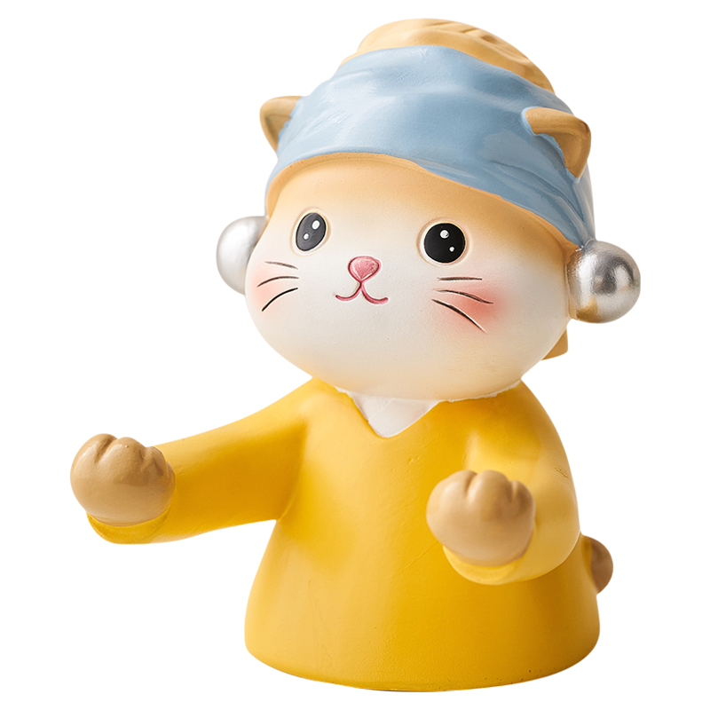 卡通猫咪多功能手机支架桌面装饰品工位眼镜支架摆件女孩生日礼物