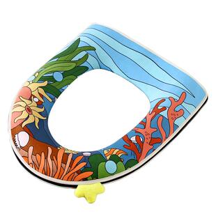 加大马桶坐垫四季通用家用防水拉链款特大厕所坐便器套大内圈垫子