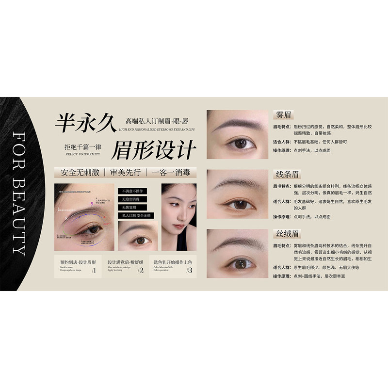 眉眼唇装饰画高级感纹绣海报挂画
