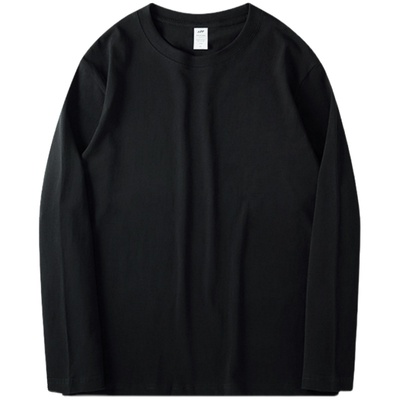 okko长袖圆领男女纯色T恤