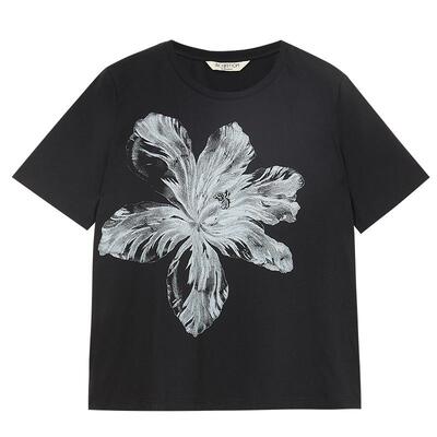 线上EXCEPTION夏季百搭印花短袖