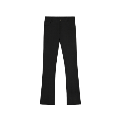 ANOTHER H97意大利进口重工黑色刷蜡微弹微喇堆叠牛仔裤