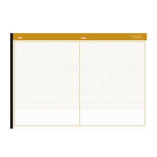 美式拍纸本B5加厚高颜值笔记本可撕便签本大学生考研摘抄笔记英语背单词本横版上翻横线方格纸学生演算草稿本