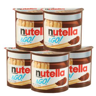 5盒德国进口儿童零食品费列罗nutella能多榛子巧克力酱手指饼干棒
