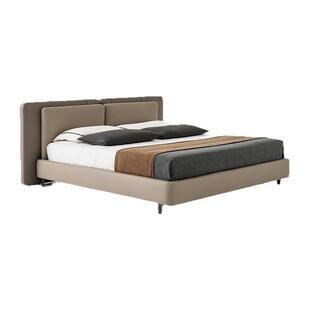 如恩TATLIN塔特林床意式极简风格书包床主卧宽屏大床真皮床 BD229