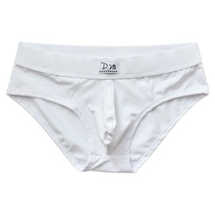 D.M男内裤低腰性感纯色字母涤纶透气三角裤 吸湿青年基础学生运动