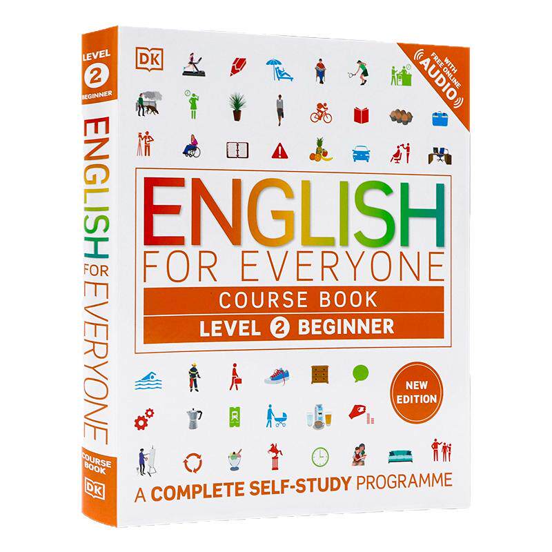 进口英文原版正版 自学教材教程指南 DK-English for Everyone Level 2 Beginner course book 初级英语自学课本 雅思托福用书