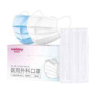 维德医疗医用外科口罩独立包装一次性医疗口罩防护灭菌级三层透气