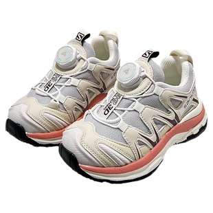 女童运动鞋2026春夏新款户外防滑男童登山鞋网面透气儿童老爹鞋潮