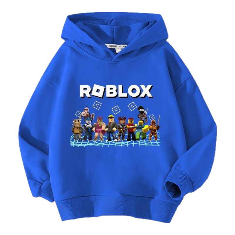 新款roblox衣服儿童连帽卫衣长袖