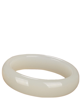 锦玉轩新疆和田玉羊脂级玉镯子 时尚少女款昆仑白玉复古玉石手镯