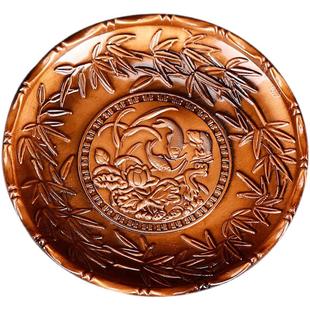 日式合金杯垫铜艺茶托创意隔热垫金属杯托架防滑茶垫功夫茶具配件