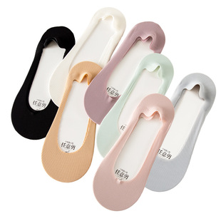 船袜女夏季冰丝隐形袜棉制底防滑不掉跟浅口鞋袜子薄款高跟鞋袜子