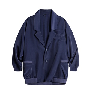 马登工装美式复古老钱风休闲西服夹克高级感轻薄外套透气宽松男秋