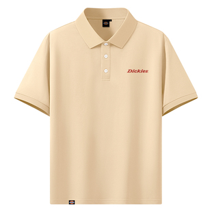 Dickies桑蚕丝POLO衫男26新款夏季高级翻领短袖冰丝透气翻领t恤A