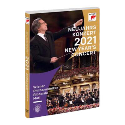 原装进口 里卡尔多穆蒂 2021年维也纳新年音乐会 欧版DVD