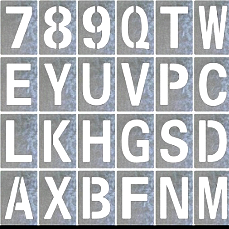 镂空数字 喷漆模板铁皮字模0-9号牌英文字母空心字汽车放大号定制