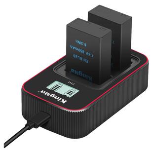 劲码EN-EL20相机电池充电器适用尼康COOLPIX P1000 P950 J1 J2 J3 S1 V3微单相机电池USB双充座充BMPCC摄像机