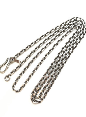 千银厚果鹰钩4mm太角链925男女