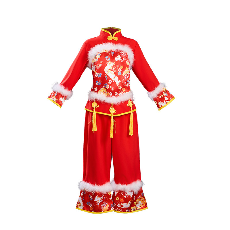 儿童喜庆开门红秧歌演出服装
