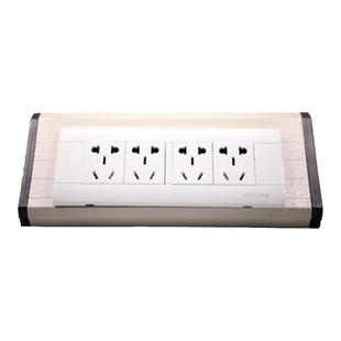 铝合金边台线槽盒实验室多孔插座盒岛式86型三角斜式多功能暗线盒