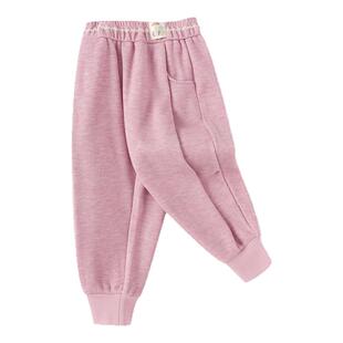 巴拉巴拉童装儿童长裤女童裤子冬季加绒针织束脚裤厚款保暖休闲裤