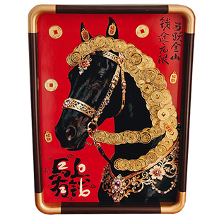 2026新年春节氛围布置家里装饰DIY马上有钱硬币铜钱相框摆件实用